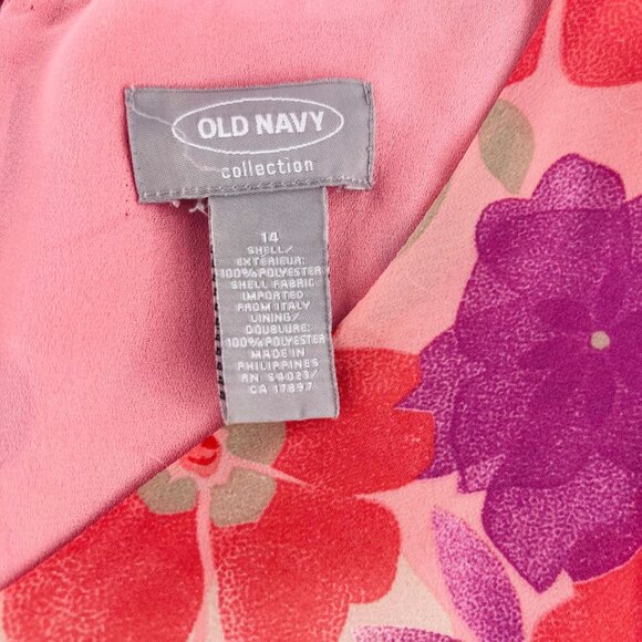Old Navy Floral Sleeveless Lined Dress Womens size 14 Y2k Colorful - Picture 4 of 4